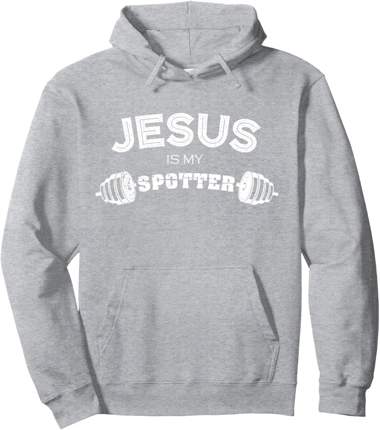 Jesus Is My Spotter | Funny Gym & Workout Christian Gifts Pullover Hoodie Print Original Design Gifts Hoodie Women Mens Hoodie