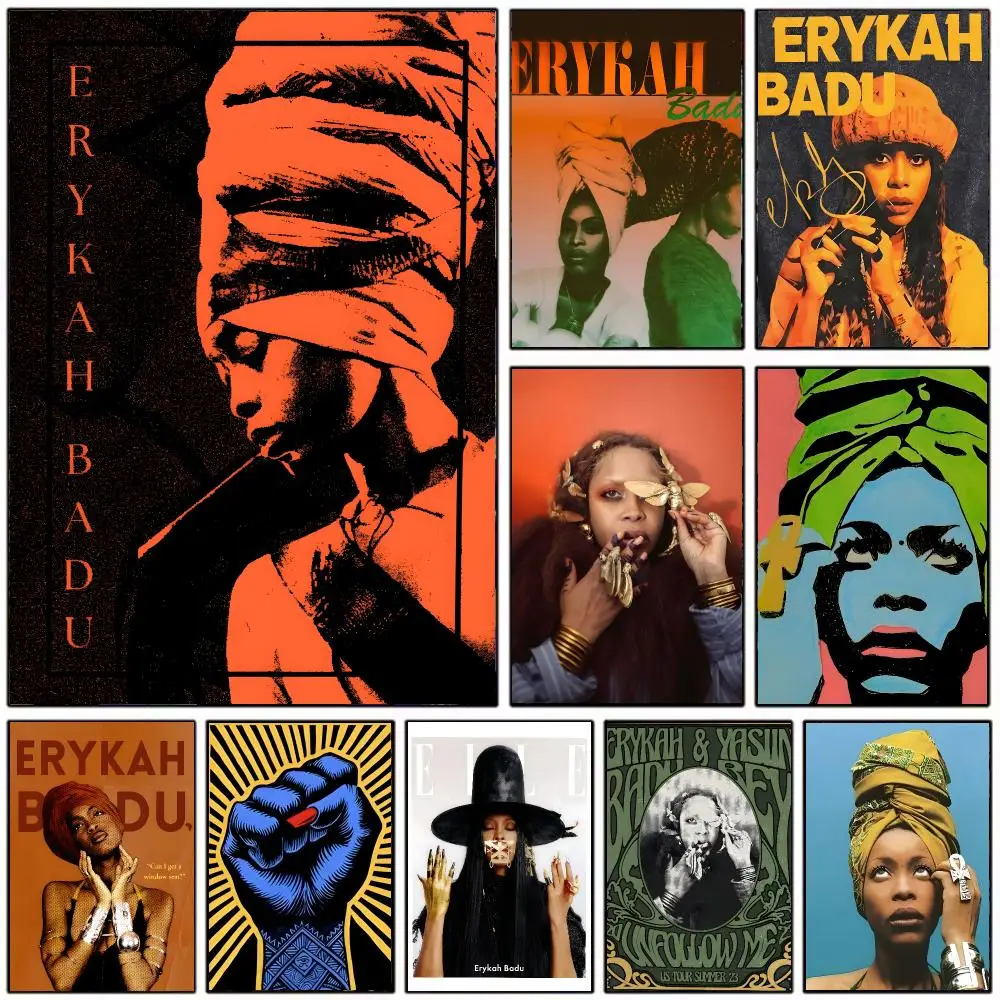Neo-Soul E-Erykah Badu Poster Modern Home Decoration Interior Design & Contemporary Wall Art Collection
