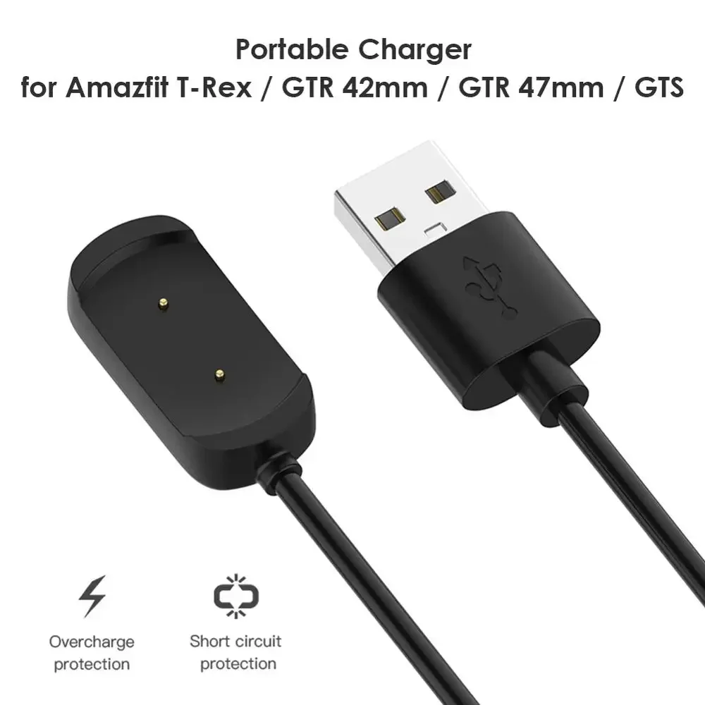 USB Charging Cable For Huami Amazfit T-Rex A1918 GTS GTR 47mm GTR 42mm Smart Watch Fast Charger Cradle Power Adapter