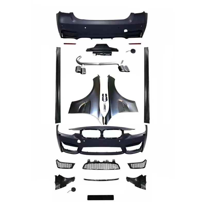 

For 3 Series F30 F35 2012-2018 Facelift | Complete F80 M3 Style Body Kit | High Quality Gloss Black Bolt-On Bumpers Fenders Gril