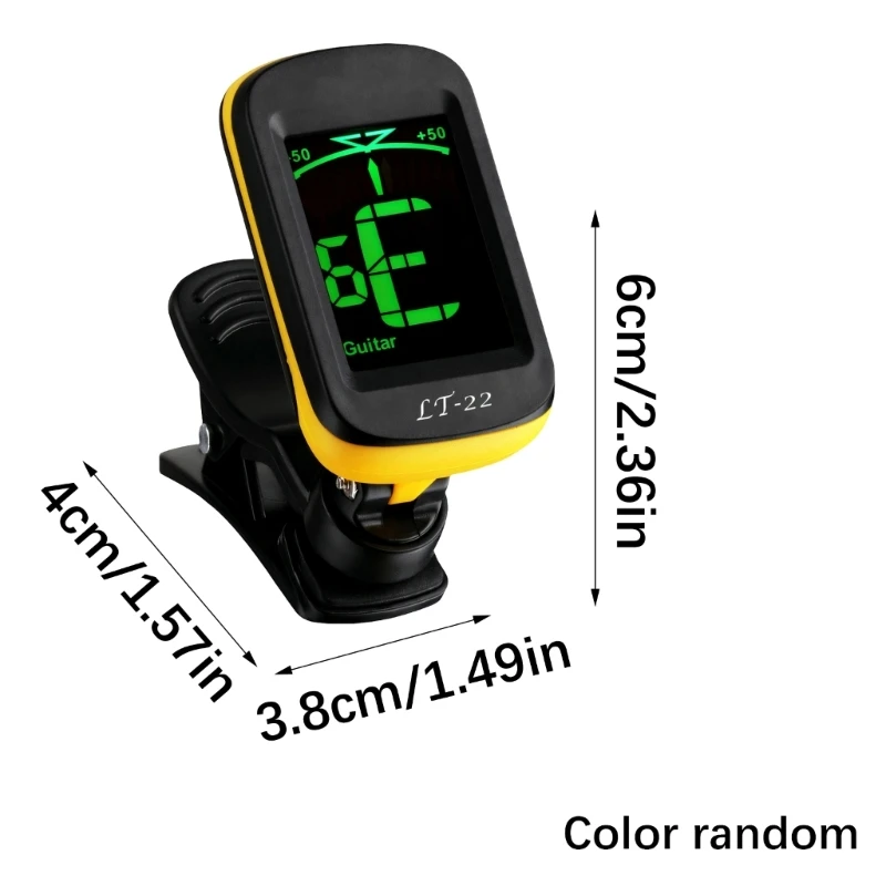 Artillux Guitar Tuner Portable ABS Clip on Tuner with Bright LCD Display Long Lasting Battery for Multiple Music Instrument