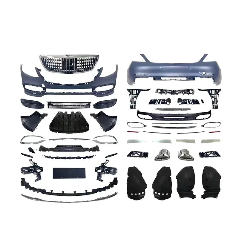 

bodykit for S-class Encircling W222 modified front bar middle net encircling back lip tail throat light