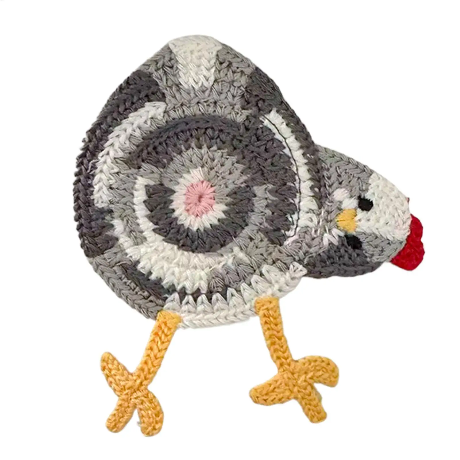 Chicken-Shaped Knitted Coaster Set, Heat-Resistant Non-Slip Table Mat for Kitchen & Home Bar, Cute Housewarming Gift for Friends