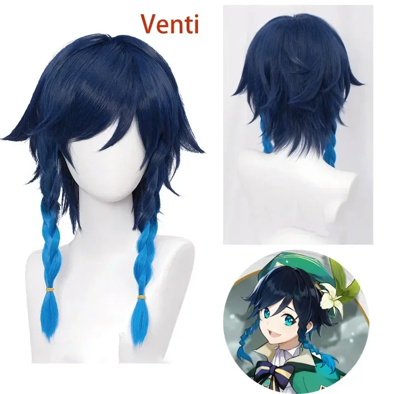 Juego de impacto disfraz peluca Lolita lindo vestido para Venti mujer Gen Cosplay Shin disfraces MN9