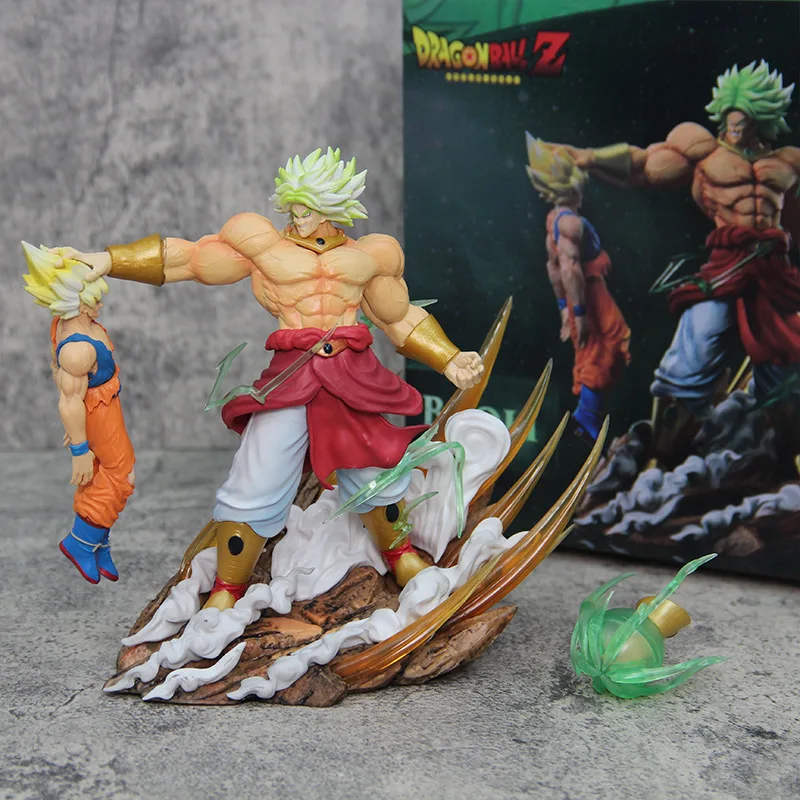 20cm Anime Dragon Ball Figure Super Saiyan Broli Vs Goku Anime Figures Model Doll Collection Desk Decoration Statue Toys Gifts