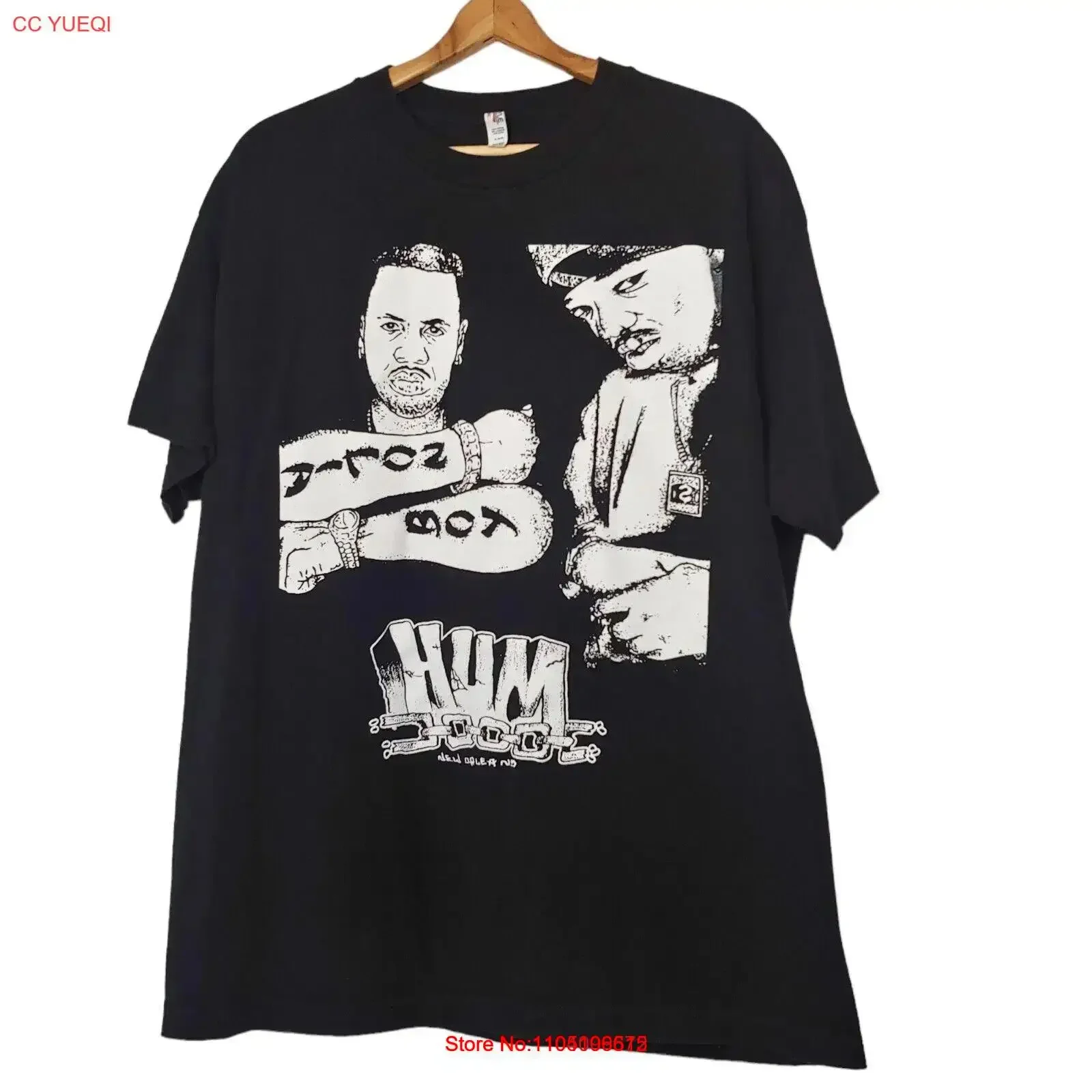 Nolia Boys Men XL T Shirt Black Alstyle Rap Music HUM New Orleans  vintage Washed Slightly Top For Everyday Wear graphic