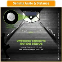 100 LED Solar Lamps 1/2/4Pcs Outdoor Solar Wall Lights PIR Motion Sensor Solar Powered Sunlight Street Light for Garden Lights
