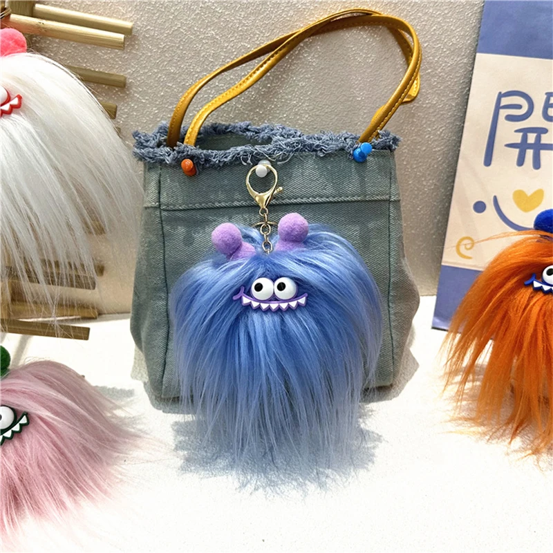 Eye-catching Fried Doll Mascot Cool Cartoon Mascot Keychain Best Selling Funny Plush Dolls Fried Hair Unique Popular Accessories