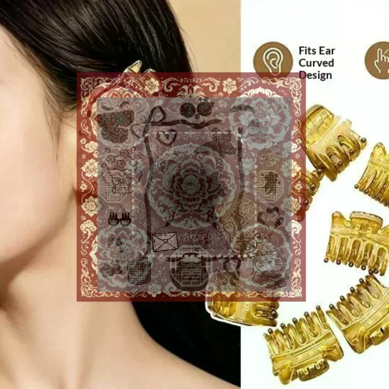 Ear Meridian Massager Acupuncture Pressure Point Massager Portable Strong Magnetic Acupressure Clip Ear Massage Tool