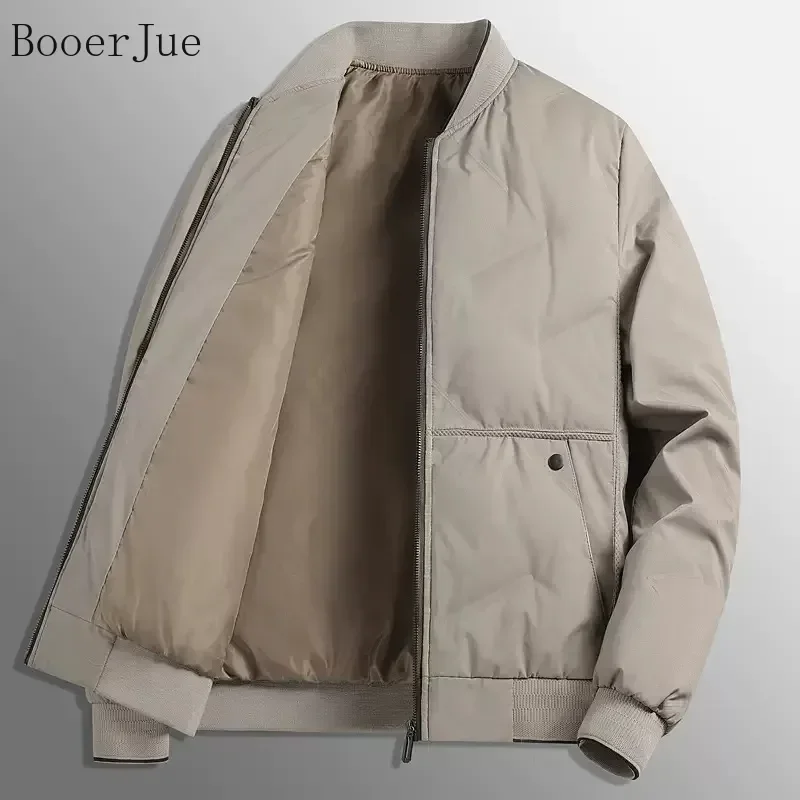 Soft Cotton Padded Filling Men's Autumn Winter Baseball Collar Jacket Windproof Thick Warm Loose Casual Outer  Hunting Coat