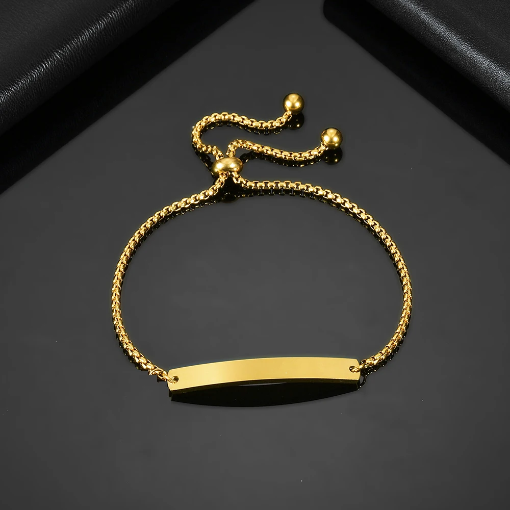 Punk Gold Stainless Steel Thick Hand Chain Bracelet