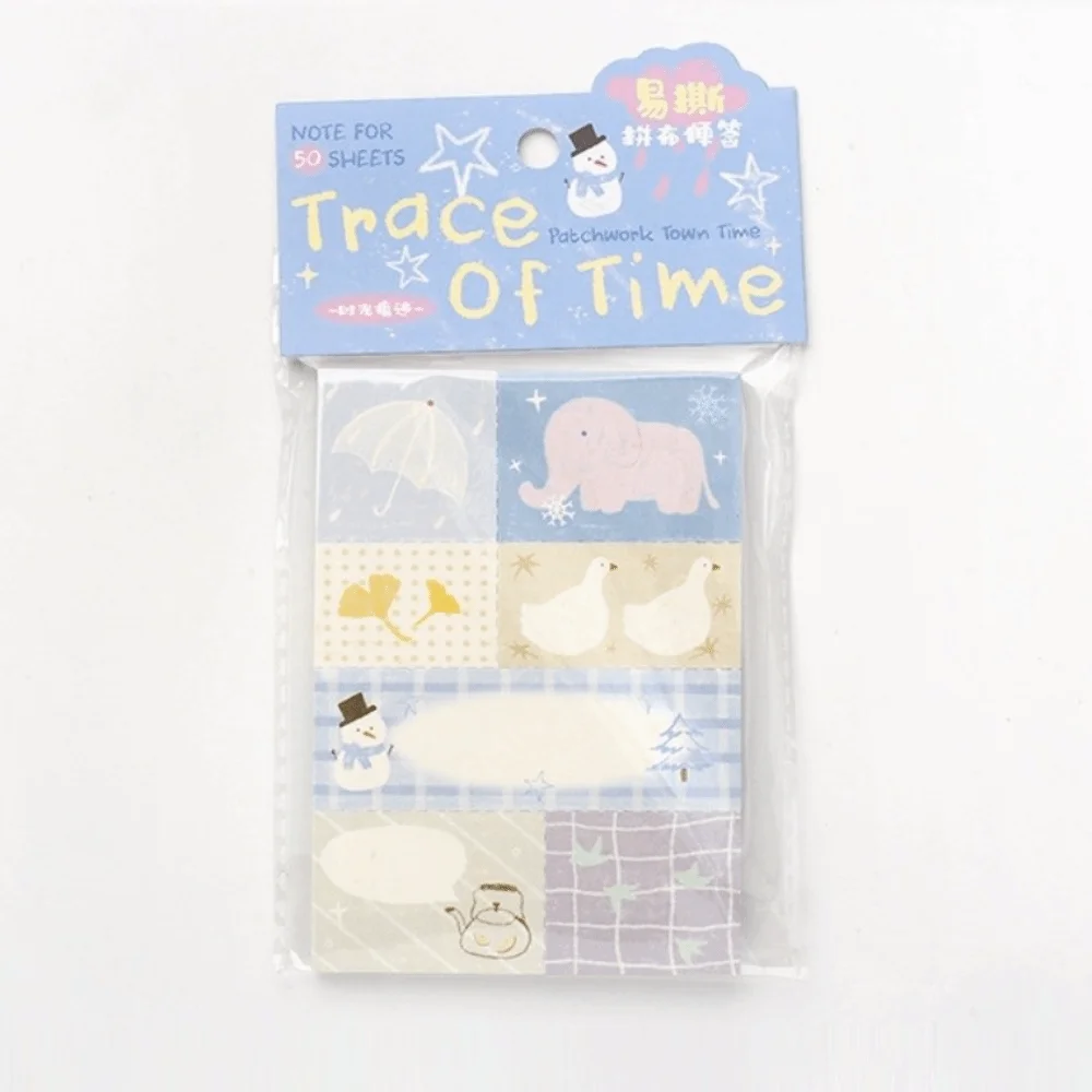Cute Cartoon Pattern Patchwork Note Easy-tear Patchwork Style Scrapbook Supplies DIY Material Stationery Notepads For Journaling
