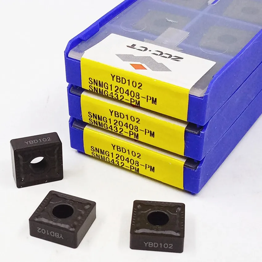 SNMG120408-PM YBD102/SNMG120412-PM YBD102 SNMG432 SNMG433 ZCC.CT CNC carbide inserts For cast iron 10pcs/box