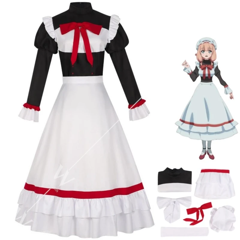 

New Anime The Strongest Magician in The Demon Lord's Army Was A Human Sati Cosplay Costume Maid Dress Woman Lovely Lolita Suit