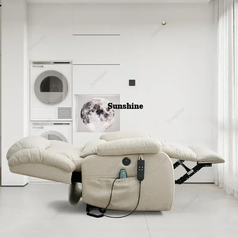 

Unlimited electric lift chair, flat lying dual motor sleeper chair with massage and heating functions, suitable for the elderlyW