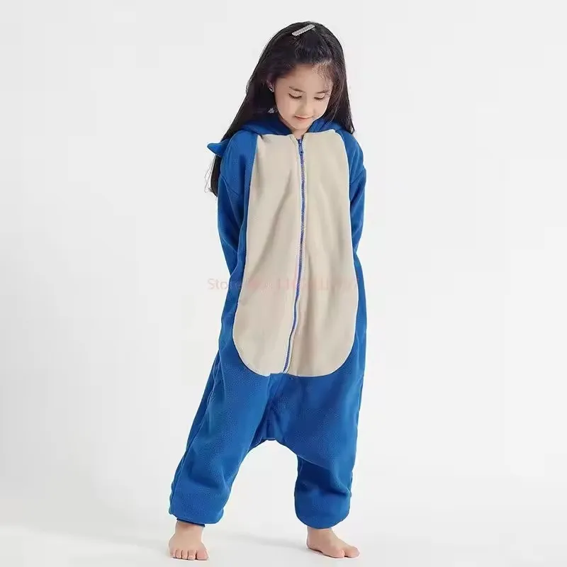 

New Hedgehog Sonic Onesie Pajama Coral Fleece Cartoon Jumpusuit Sleepwear Autumn Winter Flannel Home Clothing