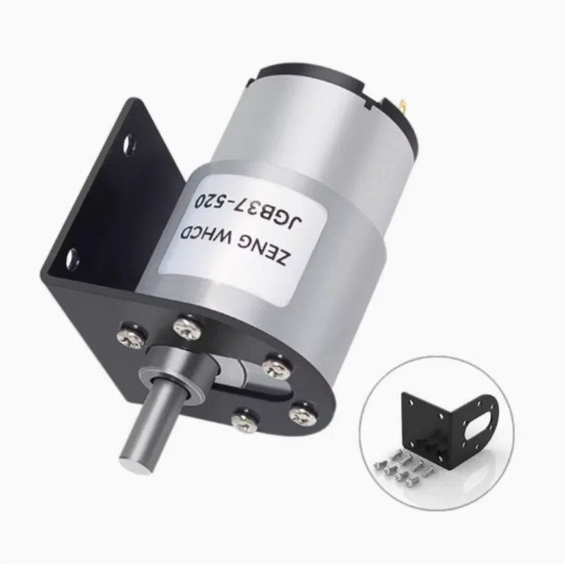JGB37-520 High Torque Gear Box Electric Motor 12V/24V New Gearmotor 7/12/22/35/45/66/107/200/300/600/960rpm