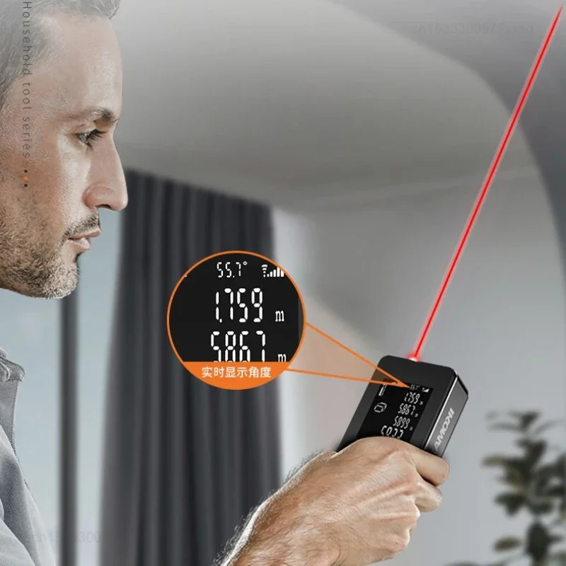 Imagem -02 - Xiaomi-rangefinder Laser Régua de Medição Infravermelha Portátil Medição de Alta Precisão Instrumentos Sala Digital Distance Meter Tool
