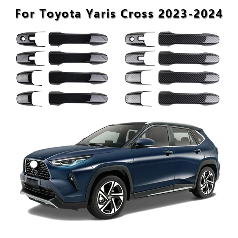 

Для Toyota Yaris Cross 2023 2024, крышка двери автомобиля из АБС-пластика, дверная чаша, декоративные защитные наклейки, уличные аксессуары
