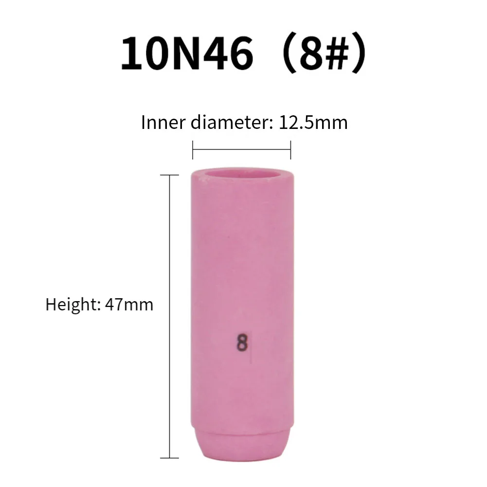 5 unidades de boquillas de alúmina TIG y copas de protección 10N46 diseñadas para antorchas de soldadura WP 17, 18, 26 y Diamondback DB17, DB18, DB26