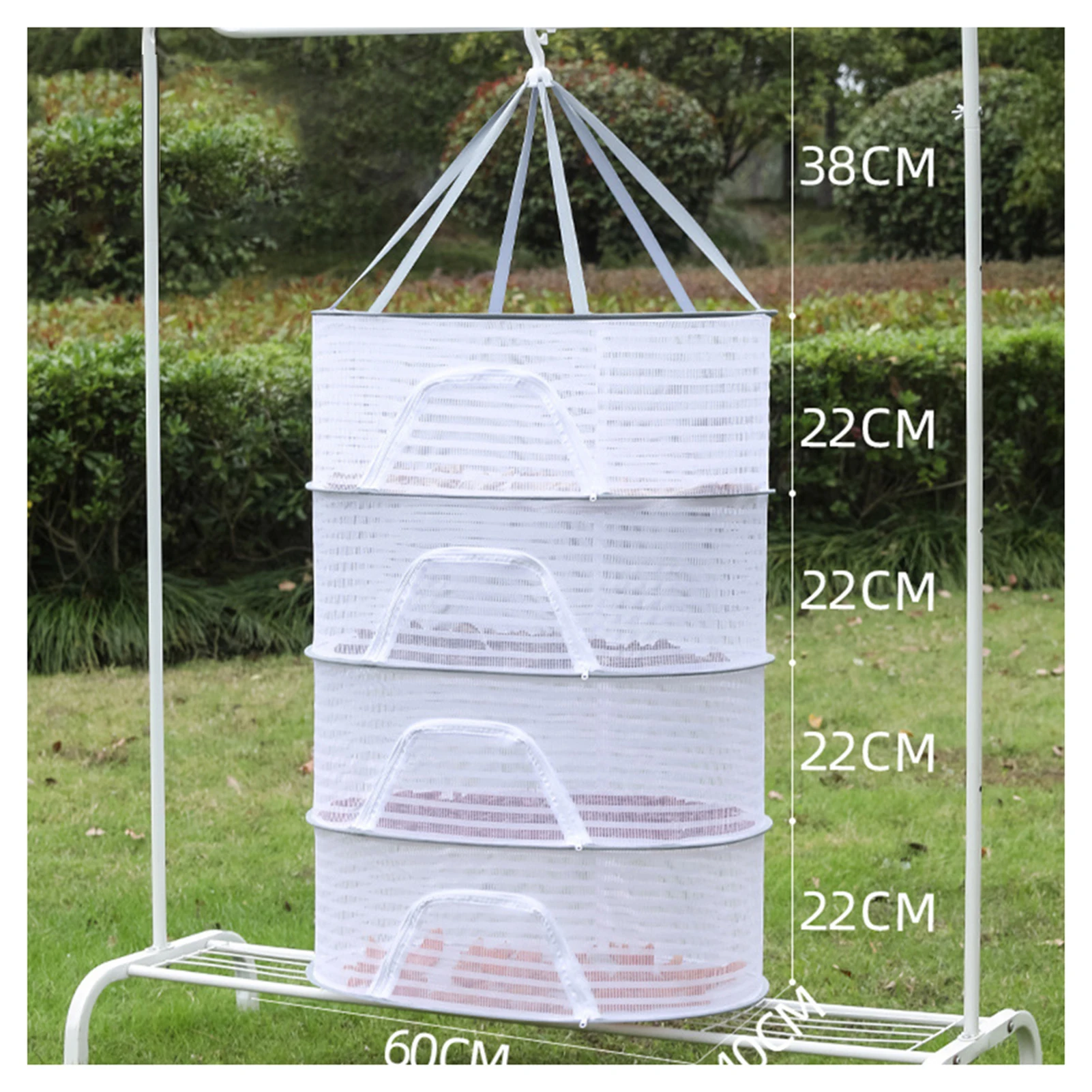 1/2/3/4 Layer Herb Drying Rack Multipurpose Fish Fruits Drying Holder For Outdoor