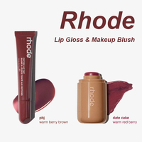 Rhode Makeup Toast New Cheek Blush Cream Blusher Stick Lip Gloss Phone Case For iPhone INS SALTY TAN Raspberry Espresso Lipstick