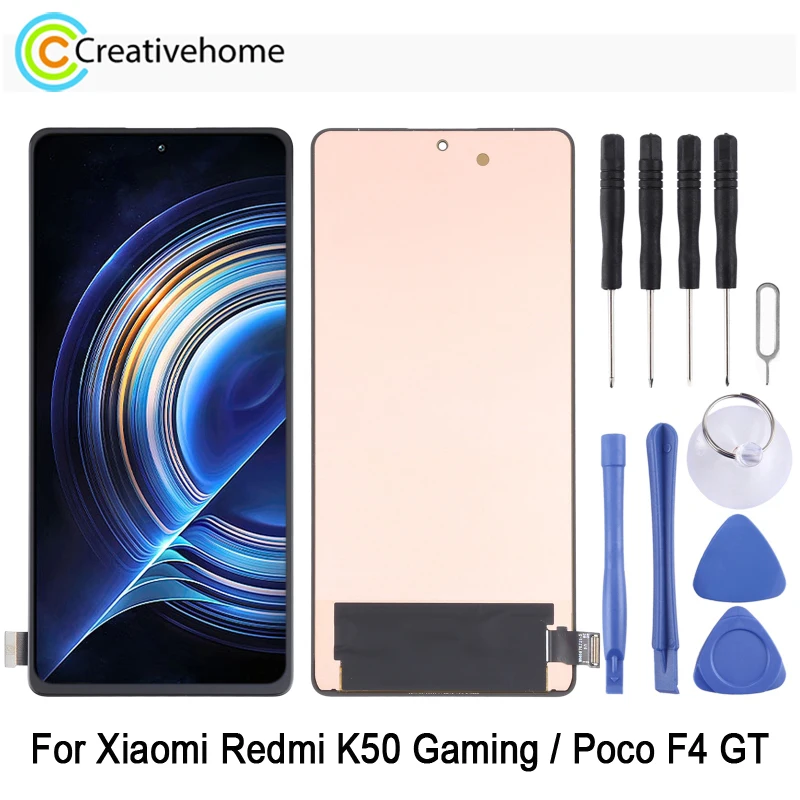 

6,67 дюймовый OLED ЖК-экран для Xiaomi Redmi K50 Gaming / Xiaomi Poco F4 GT, ЖК-дисплей и дигитайзер, полная сборка, замена