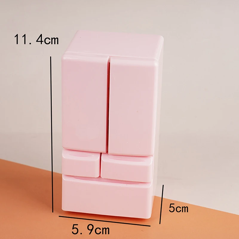 Cartoon Mini Refrigerator for 1:12 Doll House Pocket-sized Furniture Model Miniature Food Play Kitchen Scene