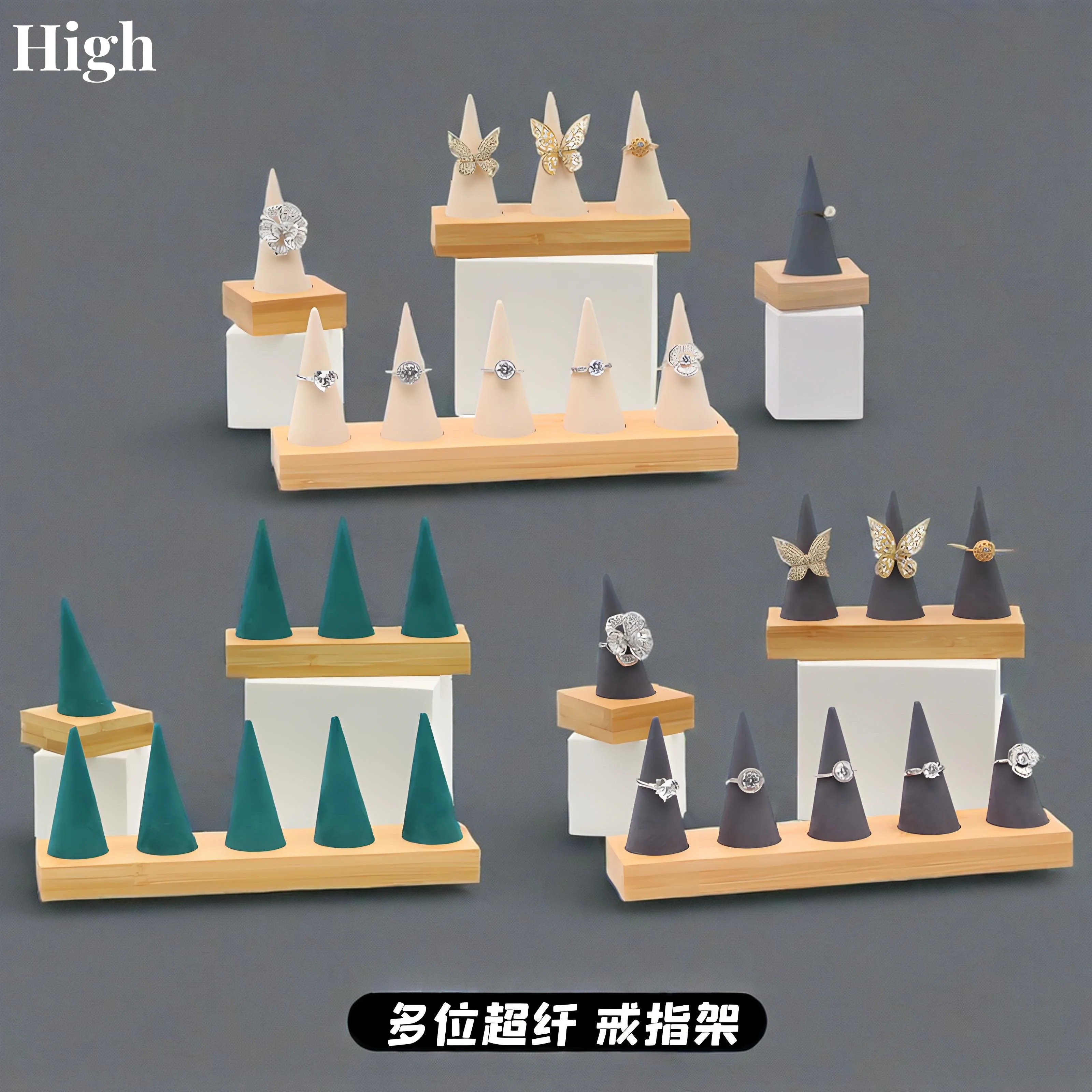 

Бамбуковая подставка для колец, чехол, держатель для колец, подставка для ювелирных изделий, витрина для колец, лоток для хранения