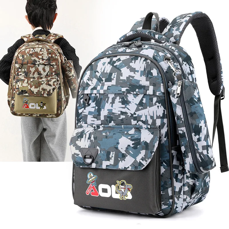 Chikage Pupil Schoolbag Multifunction Boy Ultra-lightweight Casual Multi-layer Shoulder Soft Bags High Qulity Backpack Kids Bags