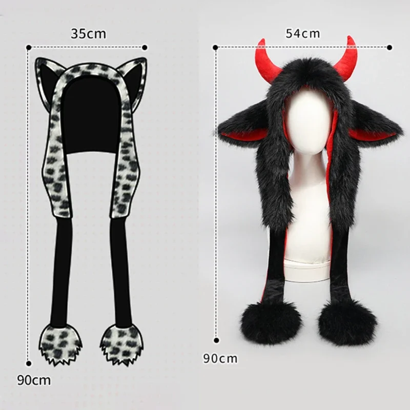 Cute Christmas Hat Plush Elk Pullover Hat Winter Warm Windproof Thunder Hat Ear Protection Hat Cute Warm Bomber Cap Outdoor