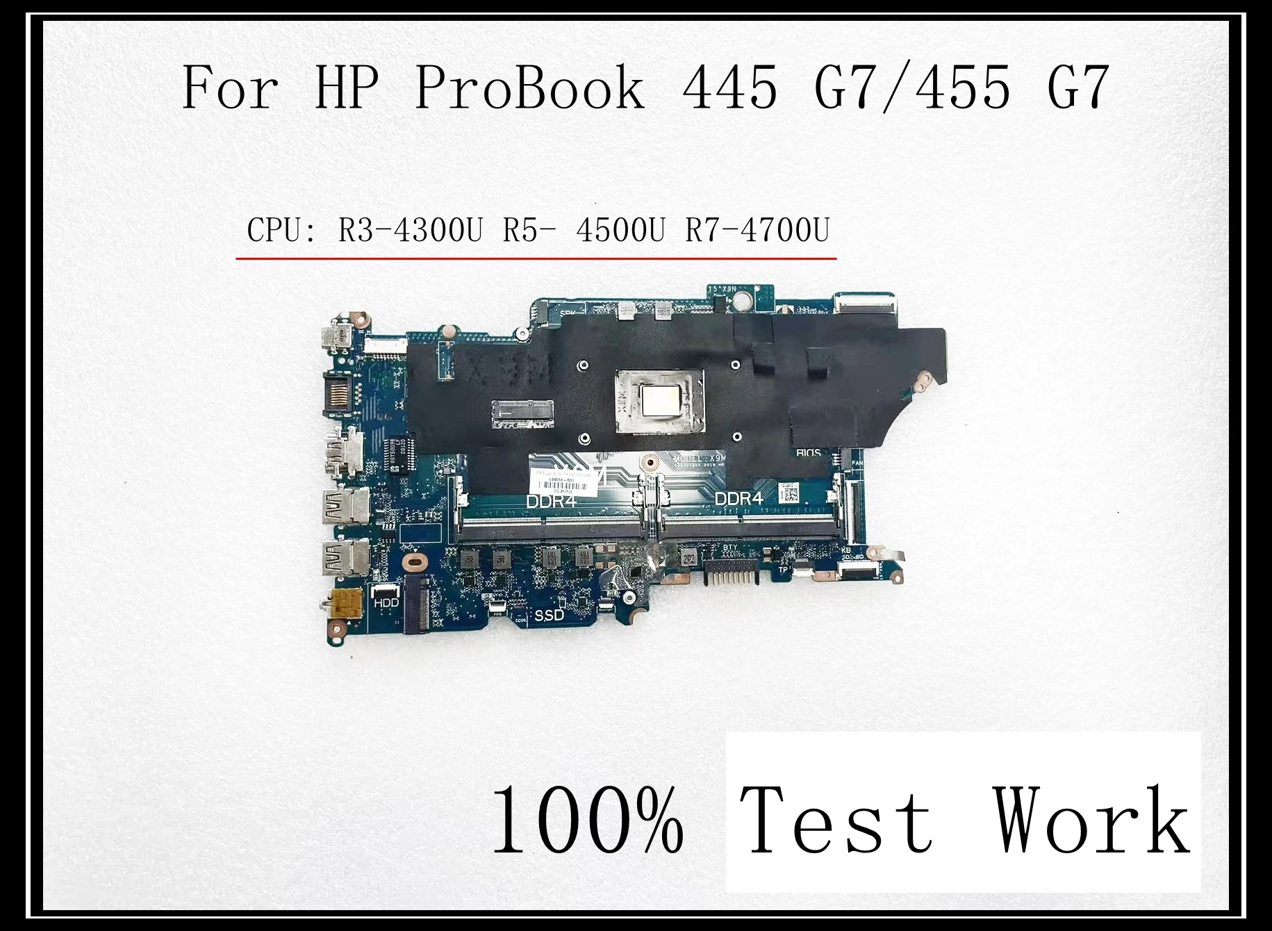 

DA0X9MMB8F0 For HP ProBook 445 G7/455 G7 Laptop Motherboard With R3 R5 R7 CPU DDR4 100% Test Work