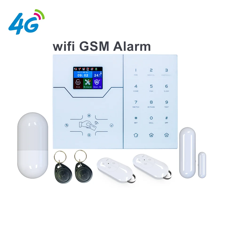 

868Mhz English Menu HA-VGW Wifi Alarm 4G GSM Smart Home Alarm Anti-burglar Security Alarm System With App Control