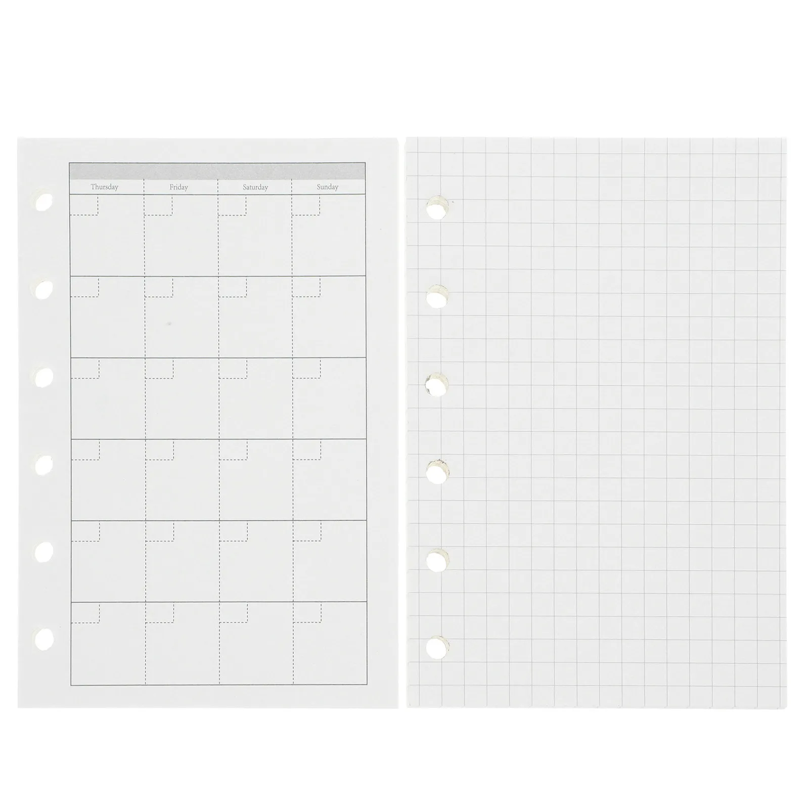 

4Pcs Mini Loose-Leaf Notepad Portable Small Notebook with Transparent Cover Creative Pocket Binder for Students Office School