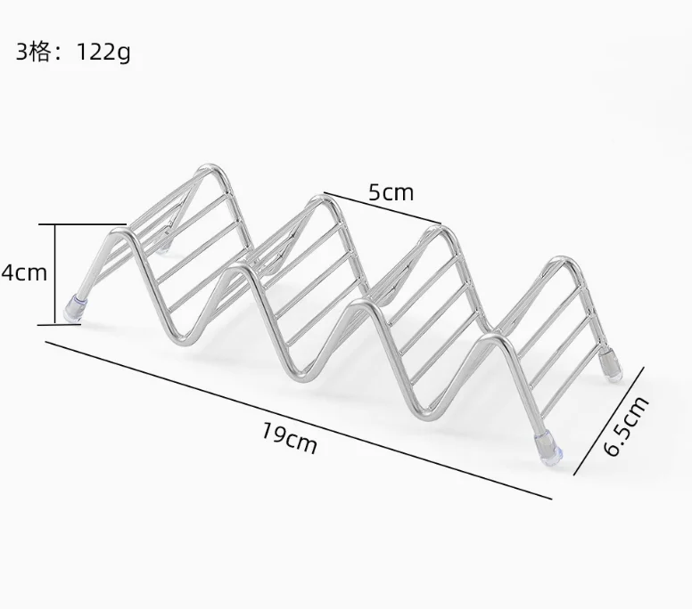 

Stainless Steel Soap Dish Drainable Holder Anti Slip Rack Organizer for Bathroom Kitchen Sink Countertop