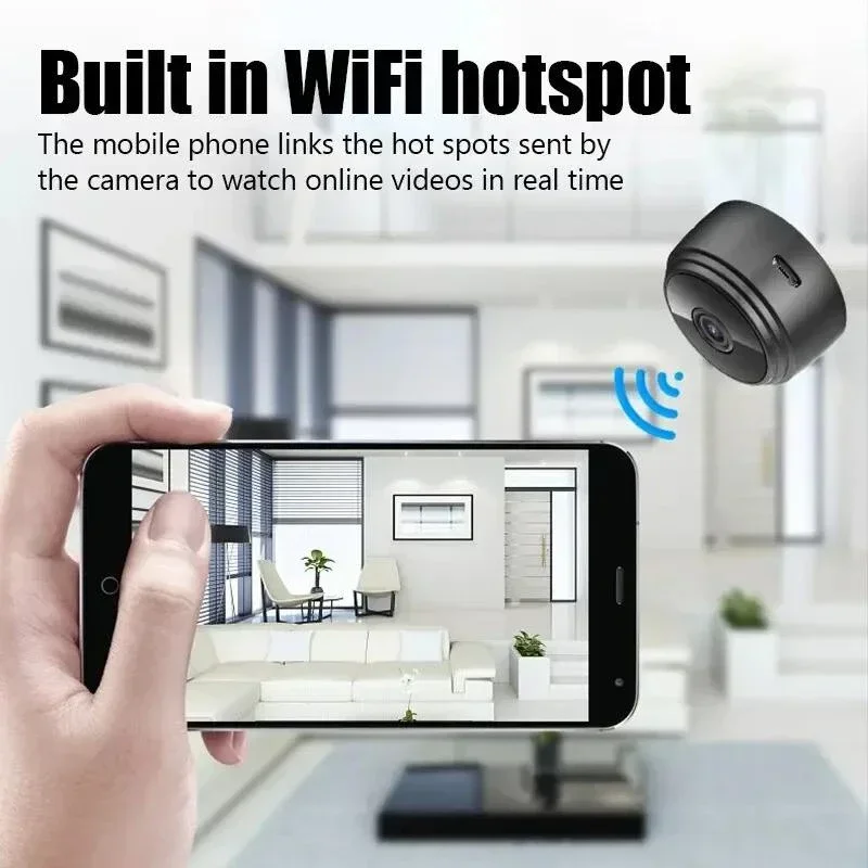 ​ ​ A9 شبكة WIFI لاسلكية HD 1080p كاميرا للرؤية الليلية بالأشعة تحت الحمراء للمنزل في الهواء الطلق مراقبة رياضية الأمن ​ ​