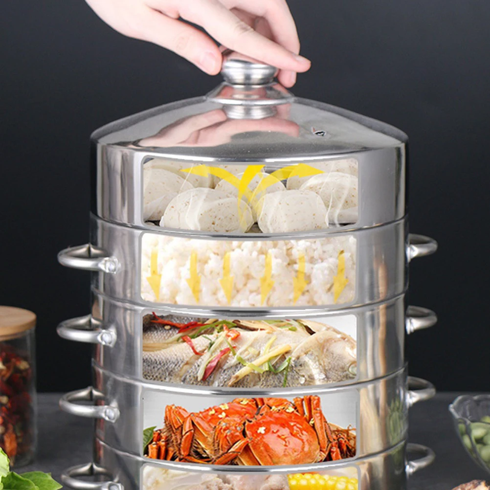 

Stainless Steel Steamer Pot For Steak Grilling Food Protection Kitchen Utensil Accessory Heat Resistant Easy Clean