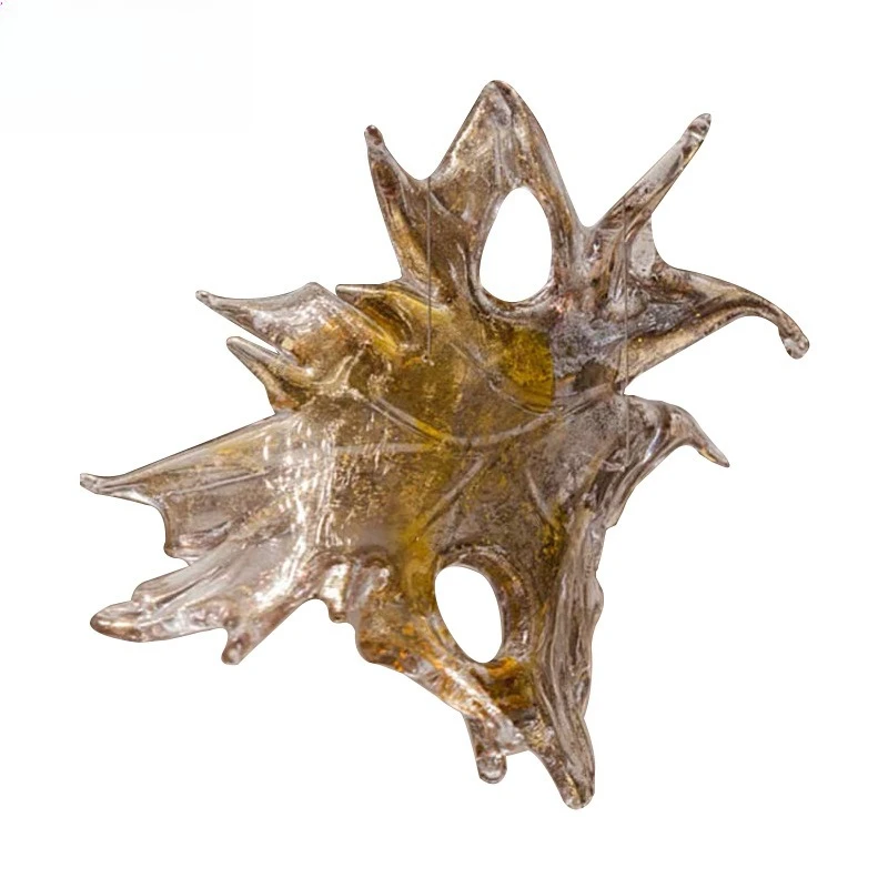 

Hotel engineering chandelier creative art design maple leaf chandelier living room bedroom glass chandelier