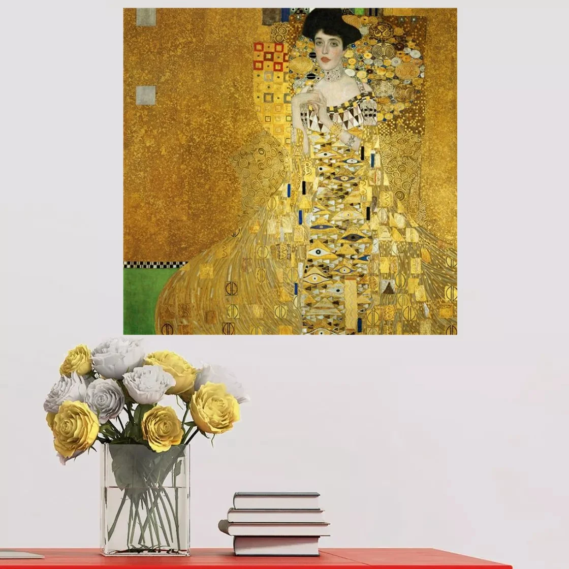 Imagem -02 - Réplica Arte Pintada à Mão para Quarto Decoração da Sala de Escritório Retrato de Jesus Bloch-bauer i por Gustav Klimt Óleo sobre Tela