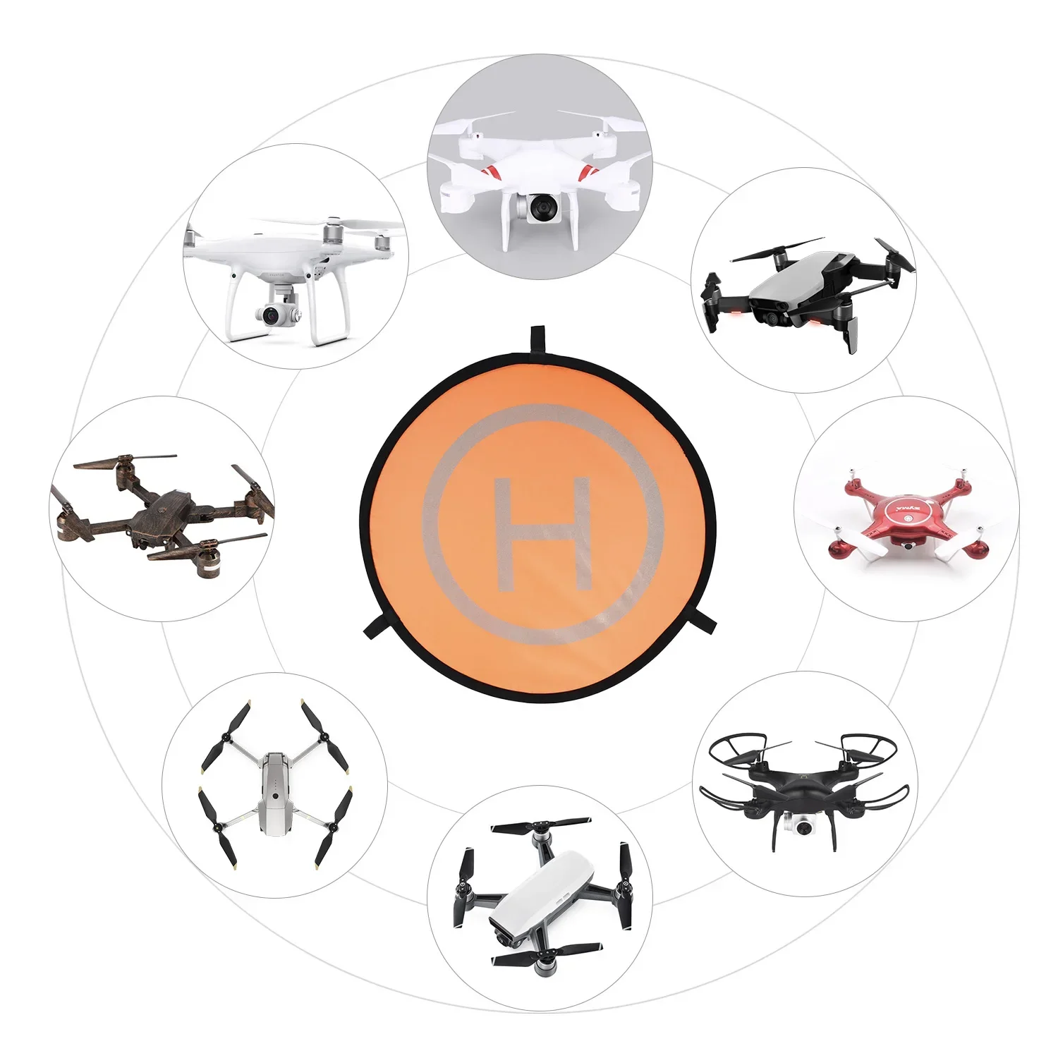 55/75/110 ซม.Drone Universal Landing Pad สองด้านสําหรับ RC Quadcopter เครื่องบินกันน้ํา Mavic DJI Phantom อุปกรณ์เสริม