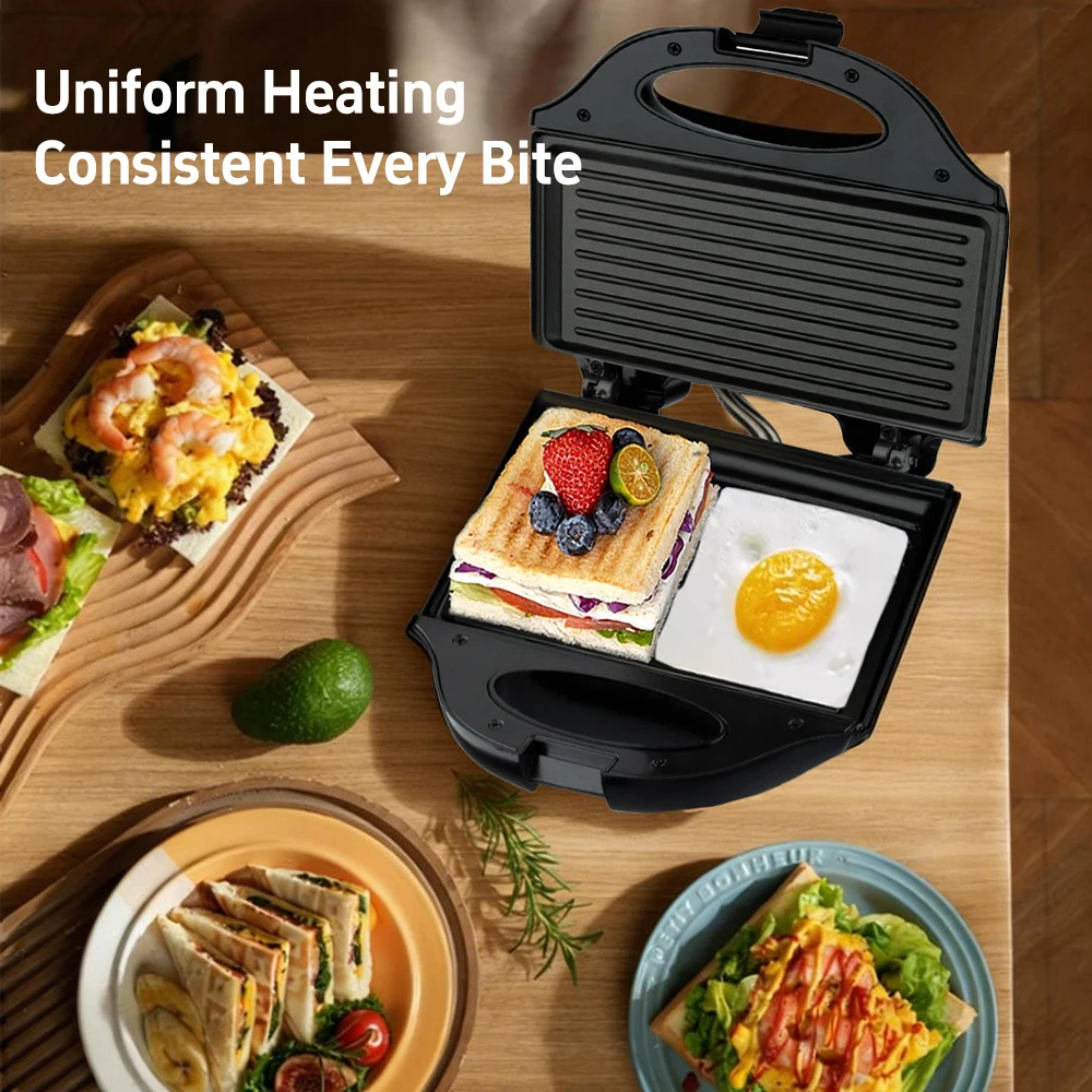 Electric Non-Stick Sandwich Waffle Maker Multifunction Kitchen Appliance Breakfast Cooking Machine Iron Pan