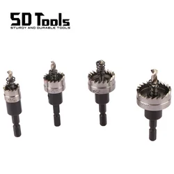 HSS Hole Saw Hex Shank High Speed Steel Drill Bit Set Thin Metal Stainless Steel Plastic PVC Electric Box Hole Opener Tools