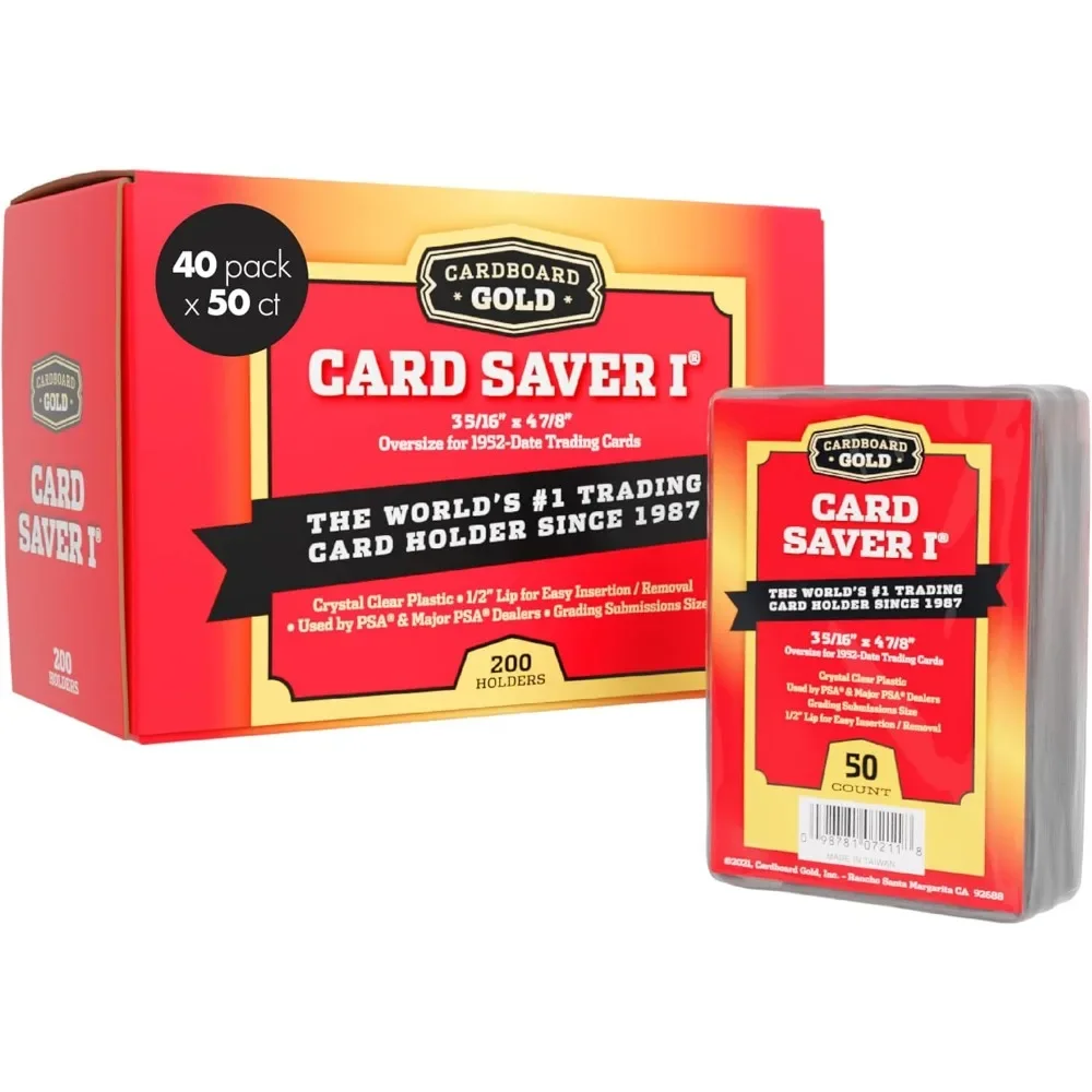 HOME-Card Saver 1-2000 Count - حامل بطاقات شبه صلب، واقيات بطاقات التداول - توفير البطاقات المعتمد من PSA للبيسبول والتداول sh