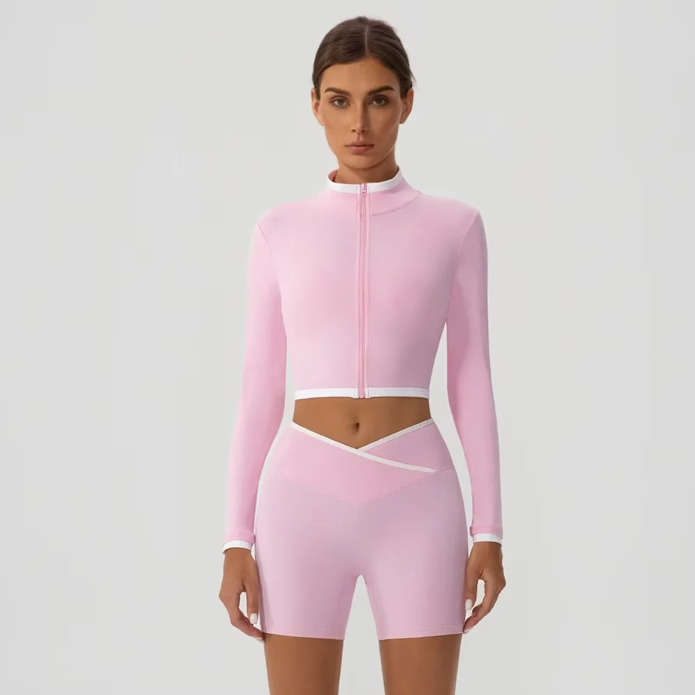 

Женский быстросохнущий комплект из двух предметов для занятий йогой с высокой талией, эластичный дышащий однотонный топ без рукавов с четырьмя способами