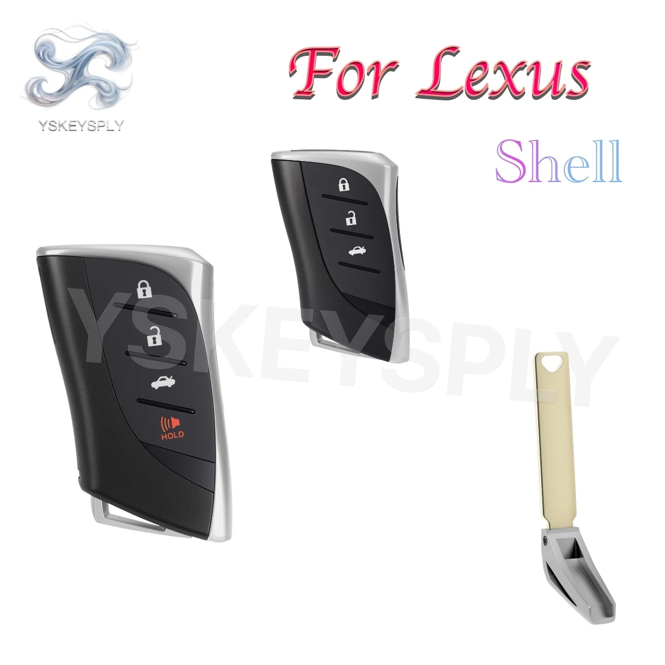For Lexus ES350 LC500 LC500h LS500 LS500h GX460 UX250h 2018-2020 Smart Remote Key Fob Shell Case Cover Replacement 3/4 Buttons
