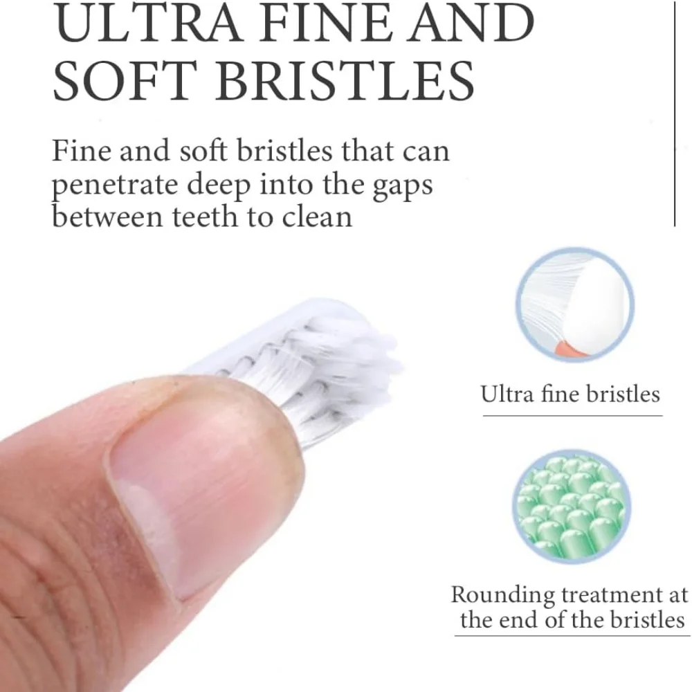 4PCS 부드러운 강모 작은 머리 칫솔 민감한 잇몸 치아를위한 북유럽 컬러 핸들 슈트 개인 위생 관리 액세서리