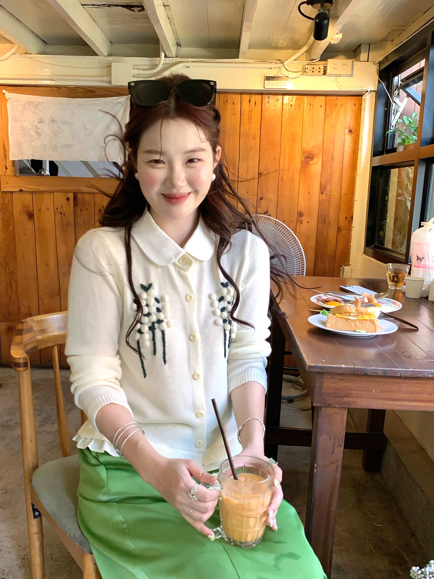 

Корейский вязаный свитер-кардиган для женщин с воротником-стойкой и 3D-декором в стиле Sugar Cr, весенний топ