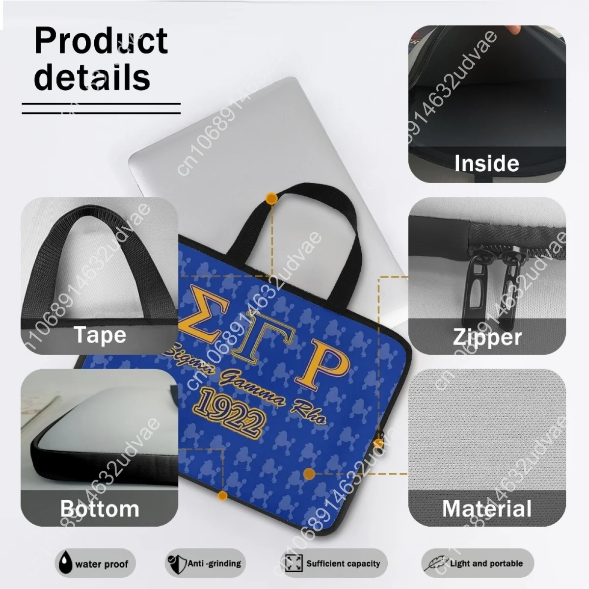 New Sigma Gamma Rho Laptop Case Notebook Sleeve 10 12 13 15 17 inch For Tablet Bag Cover Commuter Handle Computer Handbag 2023