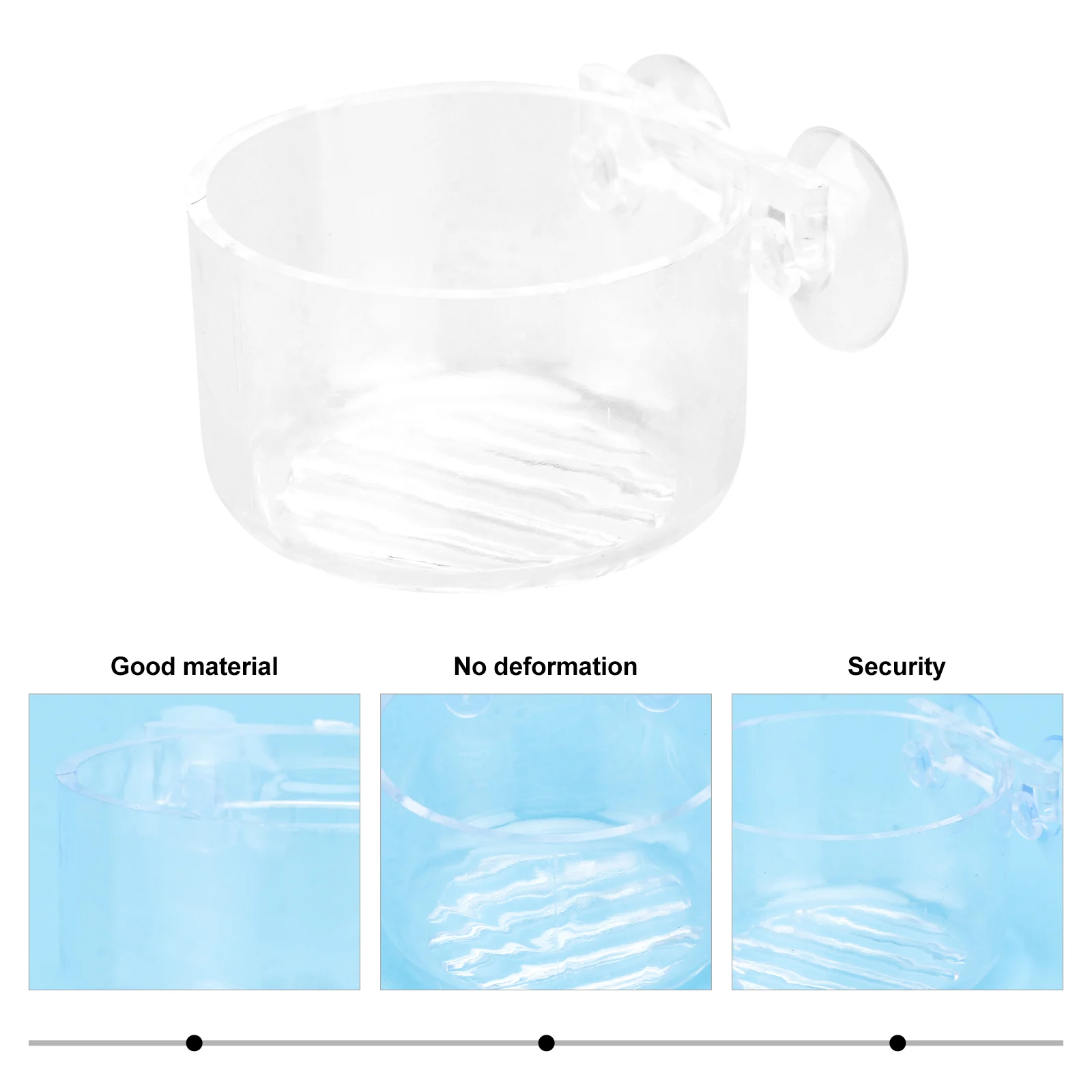 2 Pcs Fish and Shrimp Feeder Feeding Bowl to Suction Cup Food Storage Acrylic Pet Supplies Red Worm