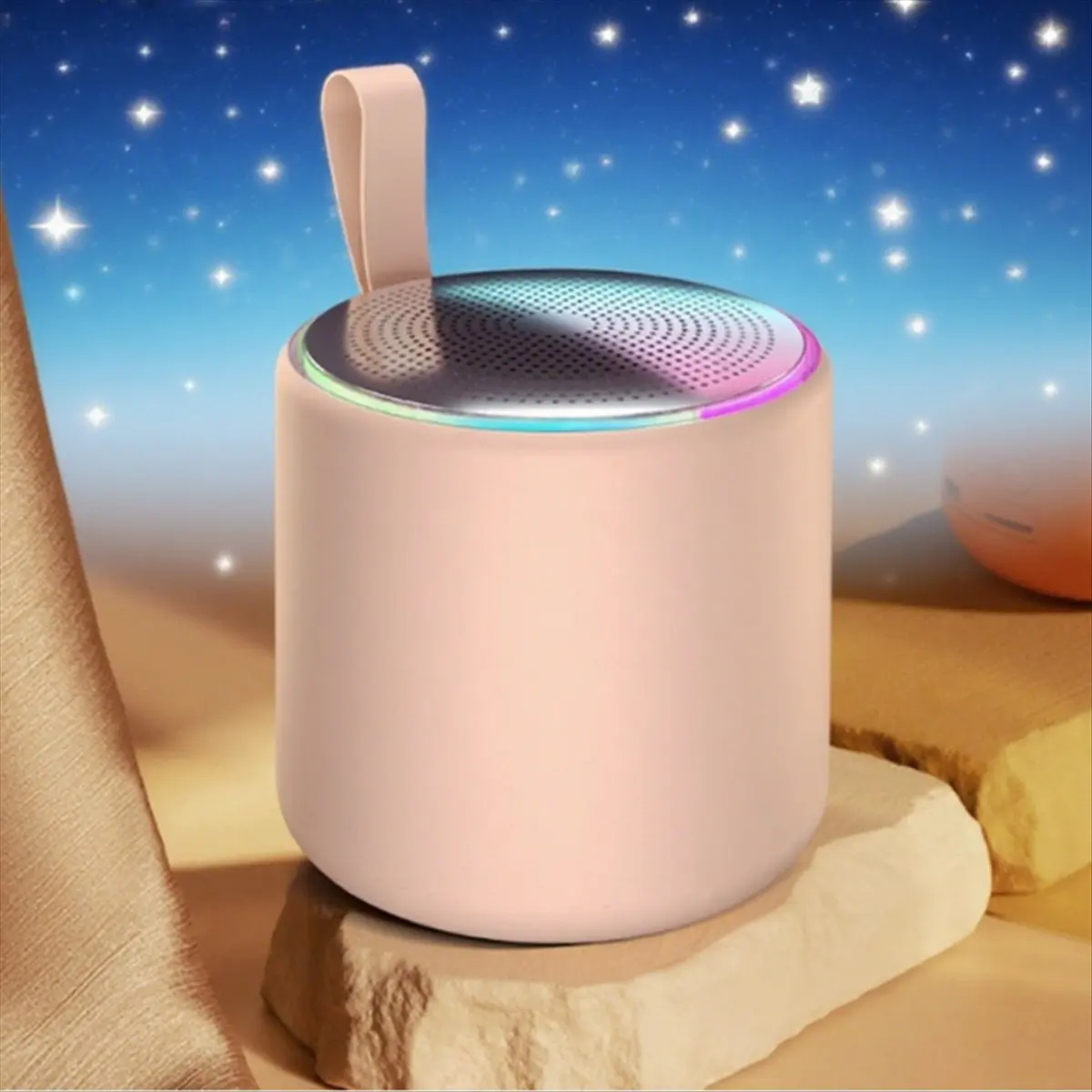 Model Bluetooth Speaker - Mini Portable Desktop Speaker with Enhanced Bass, Hi-Fi Sound & Stylish Design Blue